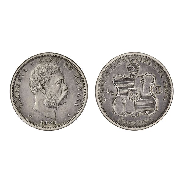 1883 50C Hawaii Half Dollar ANACS EF40,