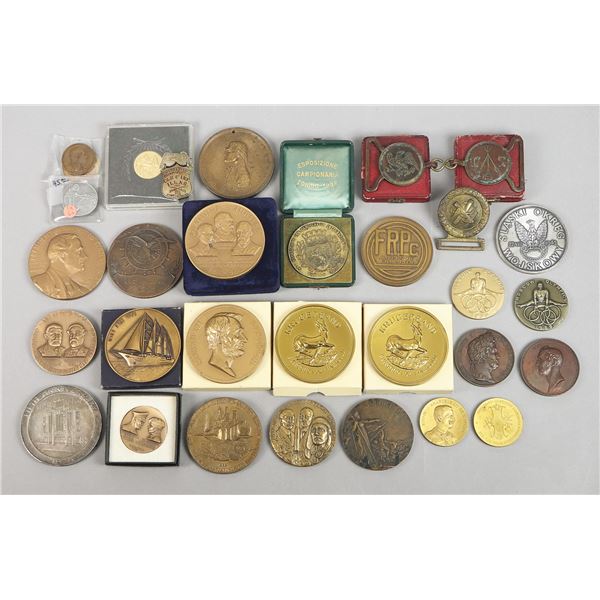 An Assortment of 20th Century U.S. and World Bronze Medals.,