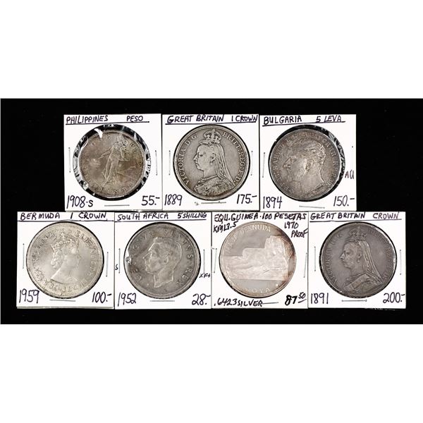 Lot of World Silver Crowns, 19th-20th Century.,