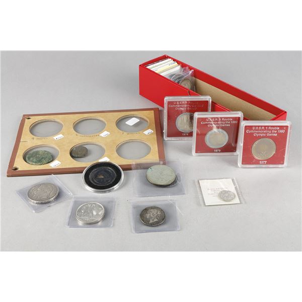 Lot of World Silver Crowns, Minors and Ancient-Modern sundries.,