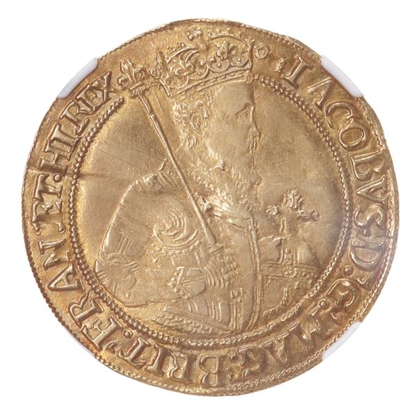 England. House of Stuart. James I (1603-1625). Gold Unite, mm key (1609-10).,
