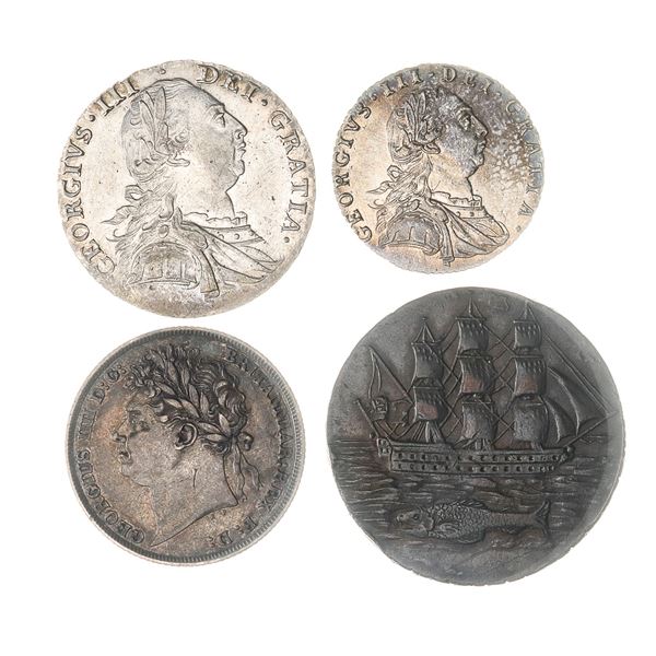 Great Britain. George I-George VI. Group of Silver and AE issues, 1720-1937.,