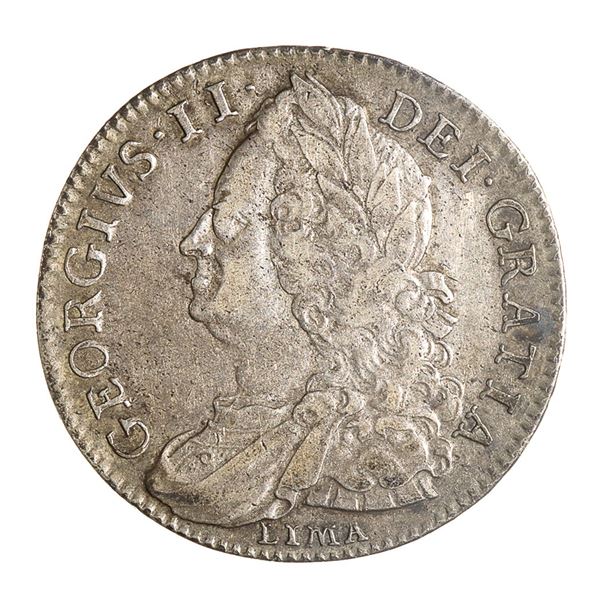 Great Britain. George II (1727-1760). Silver Halfcrown, 1746 Lima.,