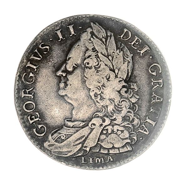Great Britain. George II (1727-1760). Silver Halfcrown, 1746 Lima.,