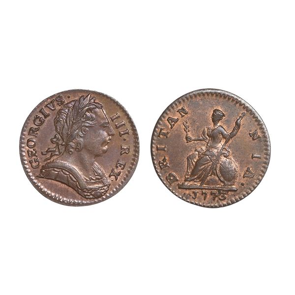 Great Britain. George III (1760-1820). Farthing, 1773.,