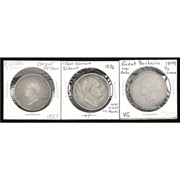 Great Britain. George III-Victoria. Lot of Silver Halfcrowns, 1817-1892.,