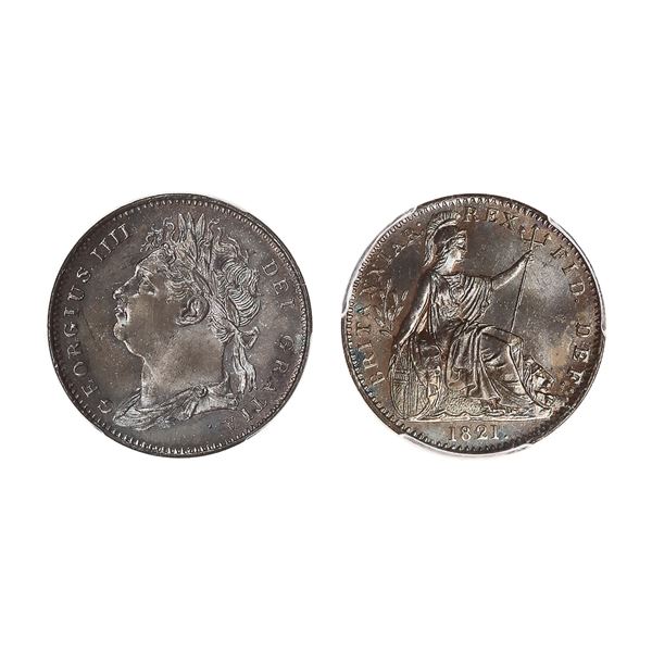 Great Britain. George IV (1820-1830). Choice Farthing, 1821.,