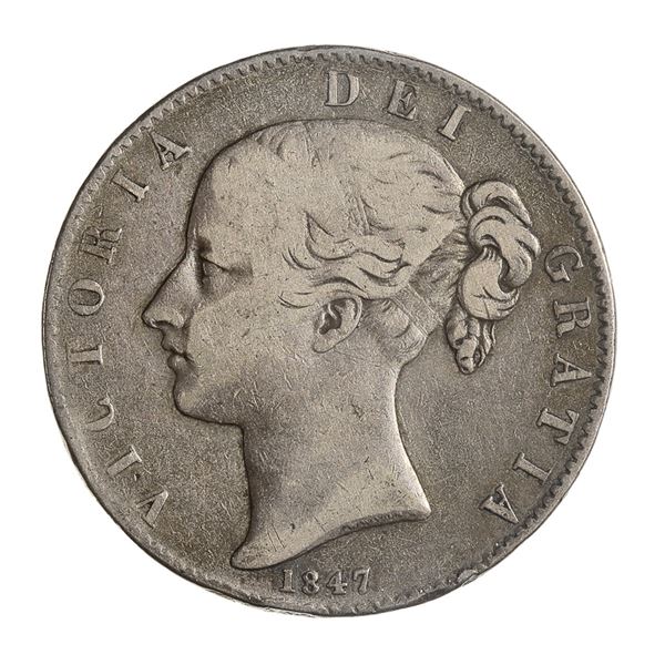 Great Britain. Victoria (1837-1901). Silver Crown, 1847.,