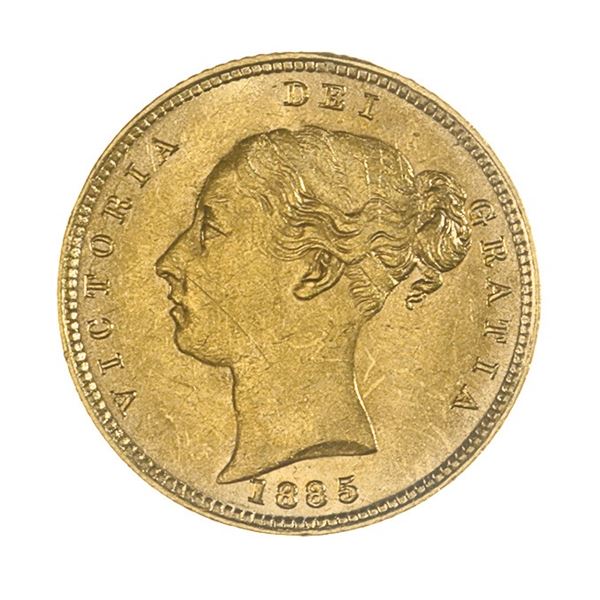 Great Britain. Victoria (1837-1901). Gold Half Sovereign, 1885.,