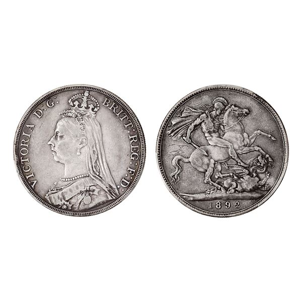 Great Britain, 1892 Crown PCGS VF35,
