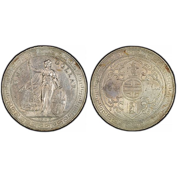 Great Britain. Silver Trade Dollar, 1909-B,