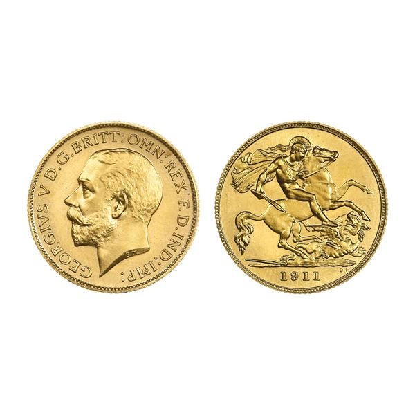 Great Britain. George V (1910-1936). Proof Gold Half Sovereign, 1911.,