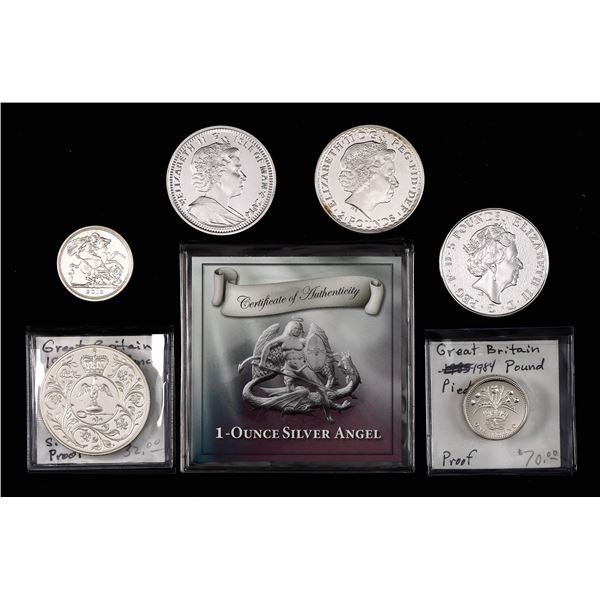 Great Britain. Elizabeth II (1952-2022). Sextet of modern Silver Issues.,