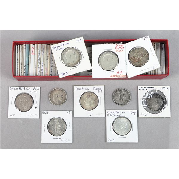 Great Britain. Edward VII-George VI. Large run of Silver Florins, 1902-1946.