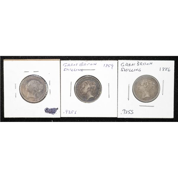 Great Britain. Victoria (1837-1901). Large Assortment of Silver Young Head Shillings, 1839-1886,