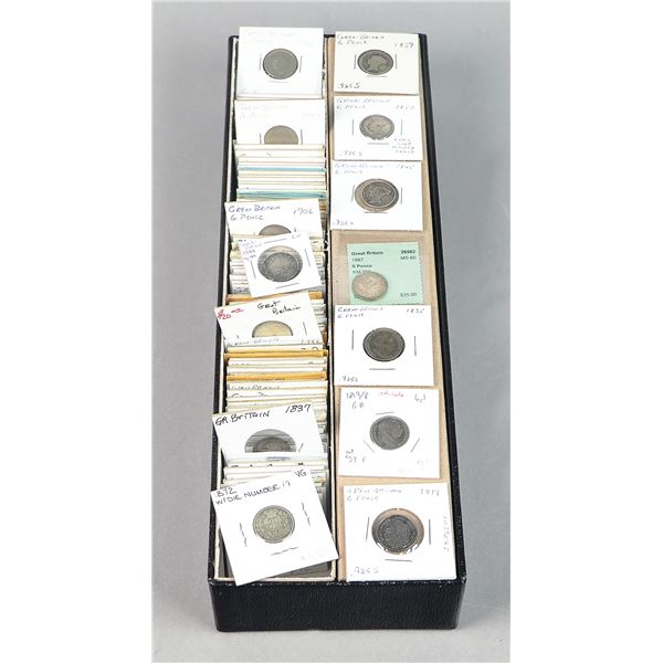 Great Britain. George III-George VI. Large Assortment of Silver Sixpence, 1816-1945,