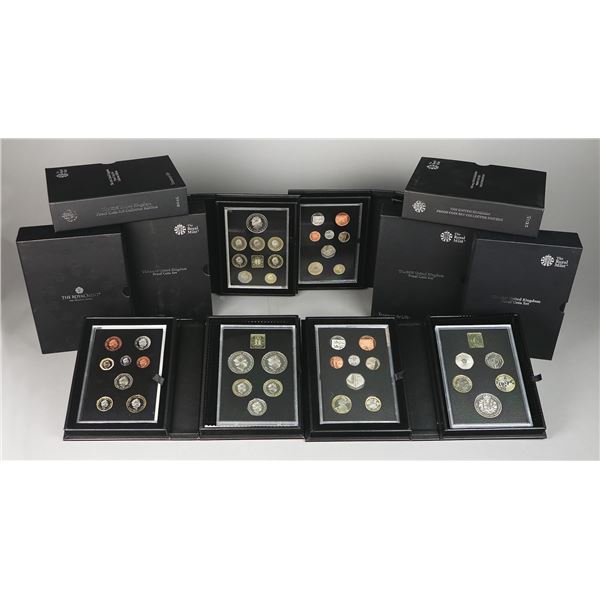 Great Britain. Elizabeth II (1952-2022). Group of modern Proof Sets, 2015-2022.,
