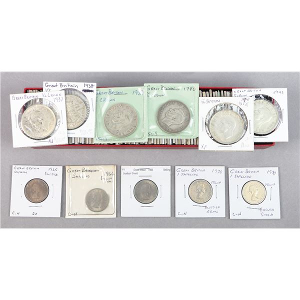 Great Britain. George VI (1936-1952). Large lot of Silver Halfcrowns and Shillings.