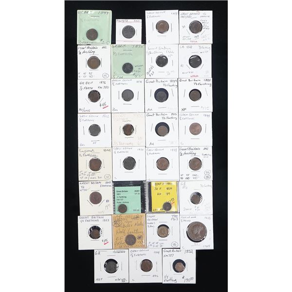 Great Britain. George IV-George VI. Group of Farthing Fractions, 1827-1913.,