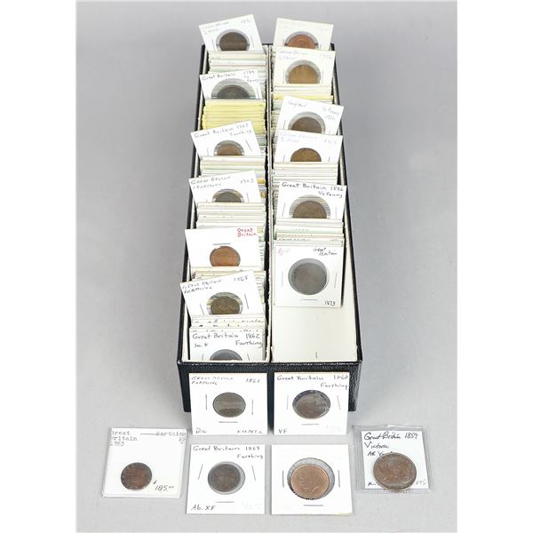 Great Britain. George III-Elizabeth II. Collection of Farthings, 1860-1956, and Halfpennies, 1799-19