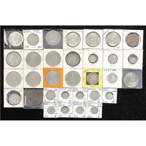 Great Britain and Commonwealth. Assortment of Silver and AE issues, 1797-1972.,