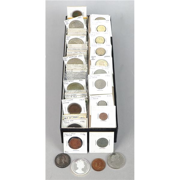 Isle of Man. Large Assortment of Coins, 1786-2003.,