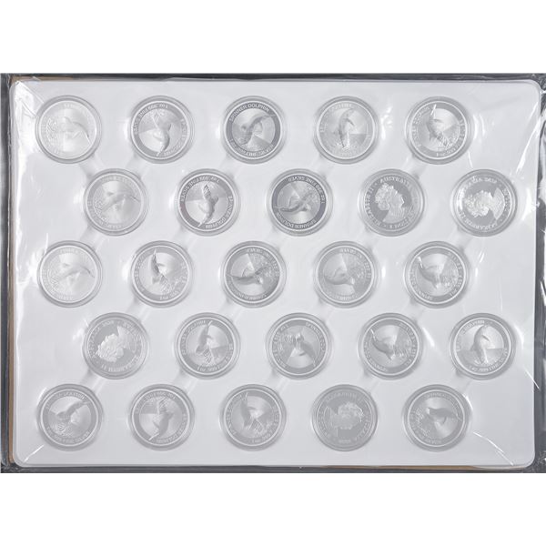 Australia, Group of (25) 2020 Spinner Dolphins 1 oz.999 Silver Coins.
