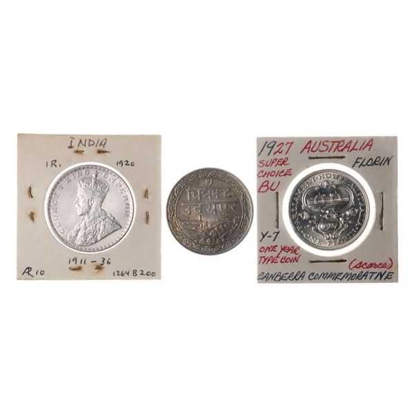 British India and Commonwealth. Lot of Silver issues, 1879-1943.,