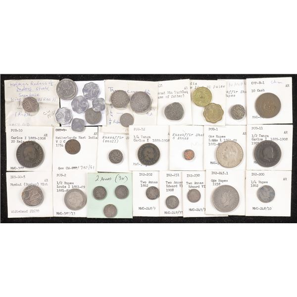 Colonial India. Group of British and Portuguese India Silver and AE issues, 19th-20th Century, and s