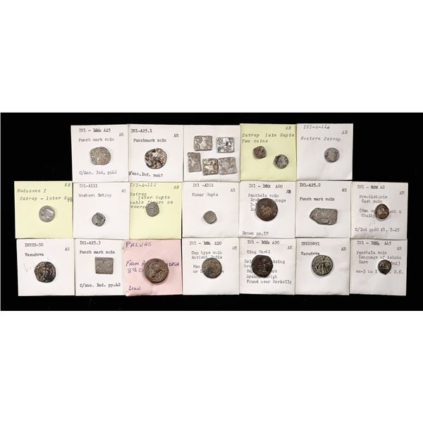 Ancient India. Lot of Silver and AE coins, Third Century BC-5th Century AD.,