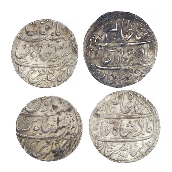 Indian States. Farrukhabad and Rohilkhand. Group of Silver Rupees.,