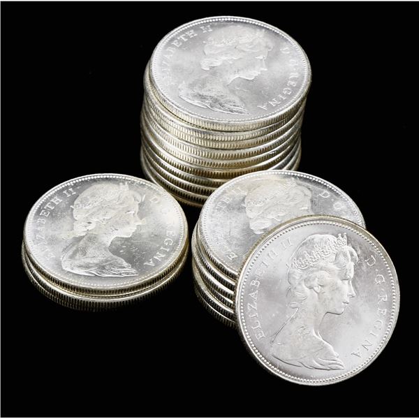 Canada. Elizabeth II (1952-2022). Roll of 1966 Silver Dollars.,