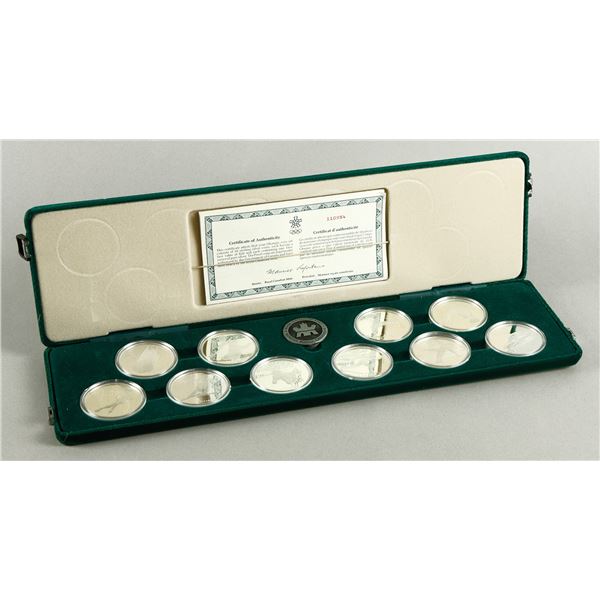 Canada. Elizabeth II (1952-2022). 10-piece Silver $20 Commemorative 1988 Calgary Olympics Proof Set.