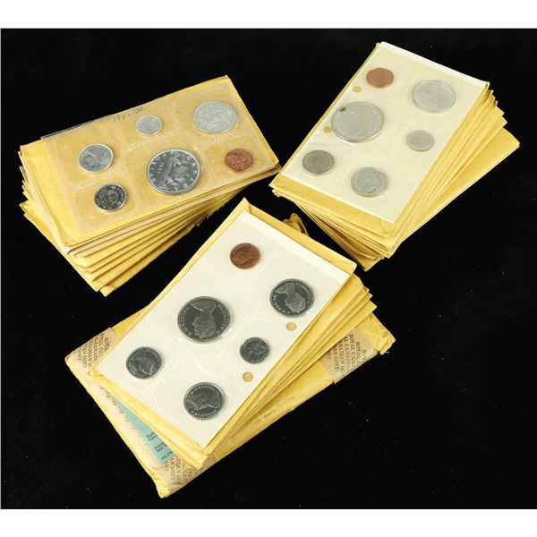 Canada. Elizabeth II (1952-2022). Large lot of P/L Sets, 1964-1971.,