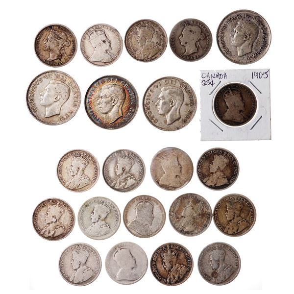 Canada. Victoria-George VI. Lot of Silver 25 and 50 Cents, 1886-1952.,