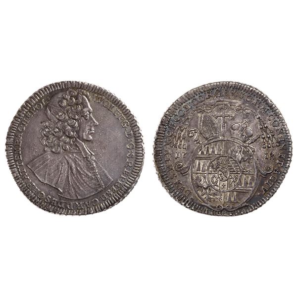 Austrian States. Moravia. Olmutz. Wolfgang v. Schrattenbach (1711-1738). Silver Taler, 1718.,