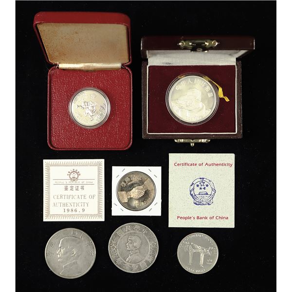 China. Republic-Peoples Republic. Group of Silver issues., 1927-1986.,