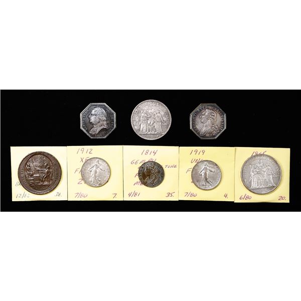 France. Group of Silver and AE issues, 18th-20th Century,