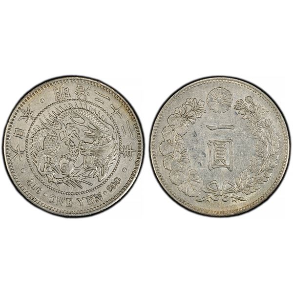 Japan. Mutsuhito - Meiji (1867-1912). Silver Yen, Meiji Year 22 (1889).,