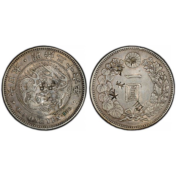Japan. Mutsuhito - Meiji (1867-1912). Silver Yen, Meiji Year 36 (1903).,