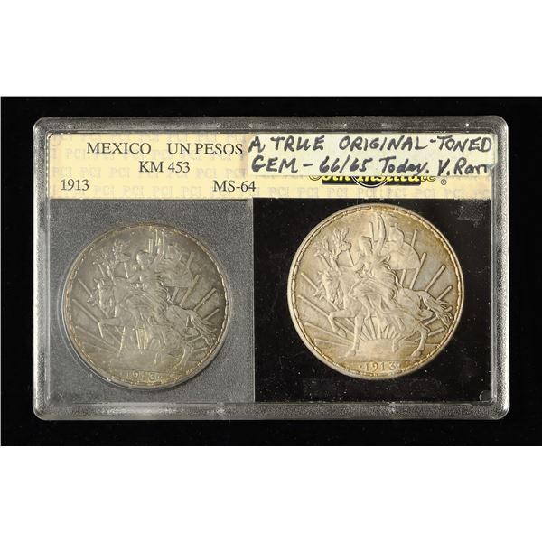 Mexico. Estados Unidos. Peso, 1913.,