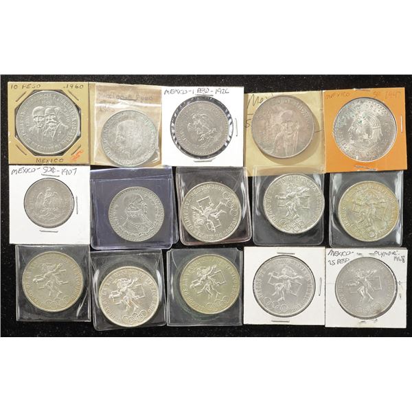 Mexico. Estados Unidos. Group of Silver Crowns, 1926-1968.,