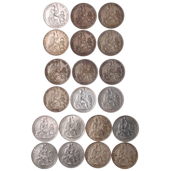 Peru. Republica. A Score of Silver Sols, 1893-1916.,