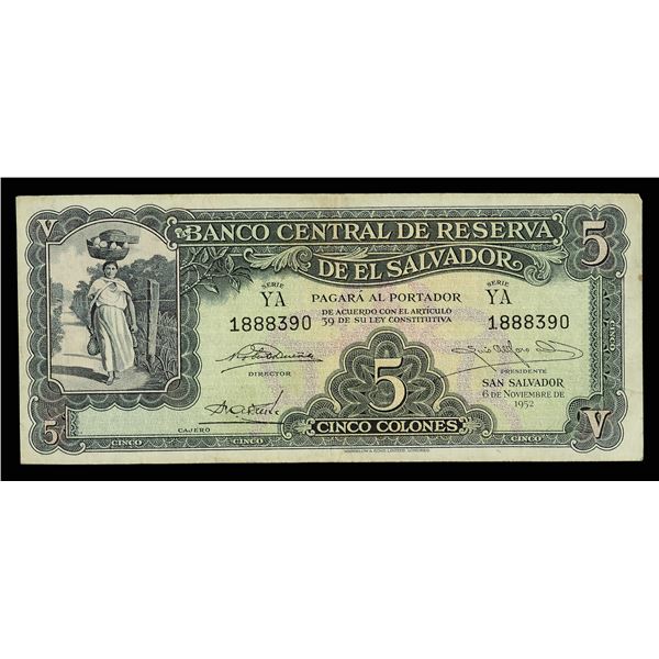 El Salvador, Currency Collection, 1950-1997