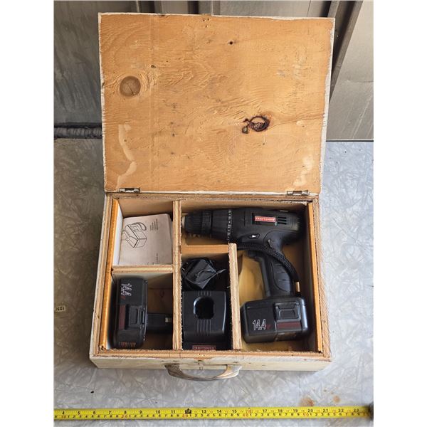 Craftsman 14.4V drill and charger with 2 batteries- untested