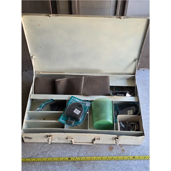 Storage box with hardware