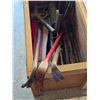 Image 3 : Wooden crate with tools- crowbars