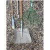 Image 2 : Assorted hand tools- rake, shovel
