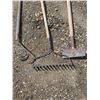 Image 2 : Assorted hand tools- rakes, scraper