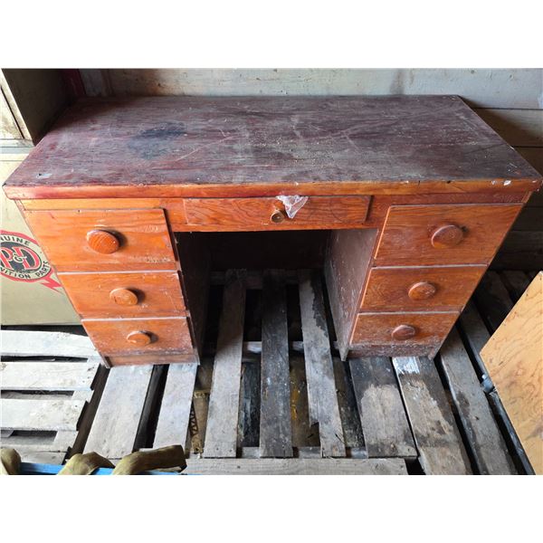 Wooden desk- 47" by 20" by 30"H